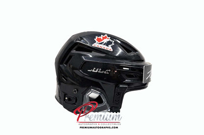 Brianne Jenner Team Canada Game Used Helmet 2024 World Championship Inscription