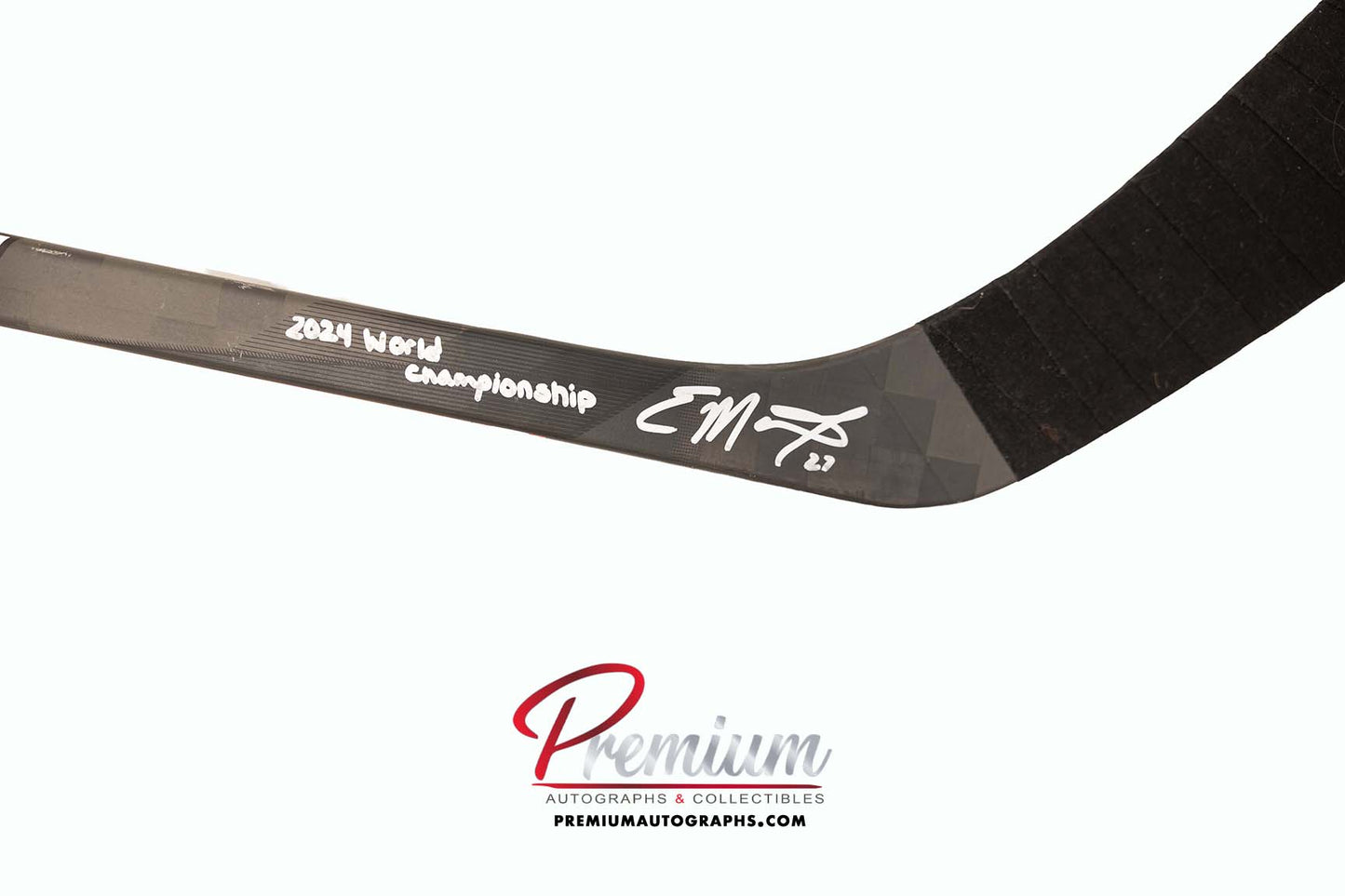 Emma Maltais Team Canada Game Used Stick 2024 World Championship Inscription