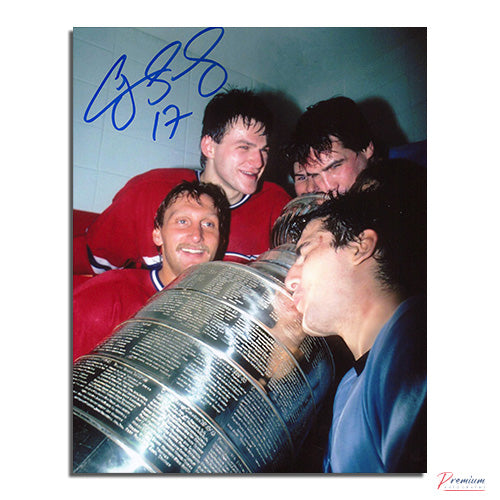 Craig Ludwig Montreal Canadiens Signed 8x10 Photograph with The Stanley Cup