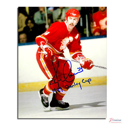 Jamie Macoun Calgary Flames Signed 8x10 Photograph w/ 1989 Stanley Cup Inscription