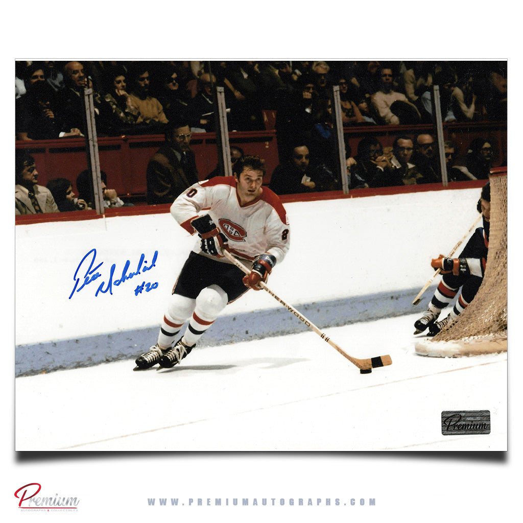Peter Mahovlich Montreal Canadiens Autographed 8x10 Photograph Around the Net