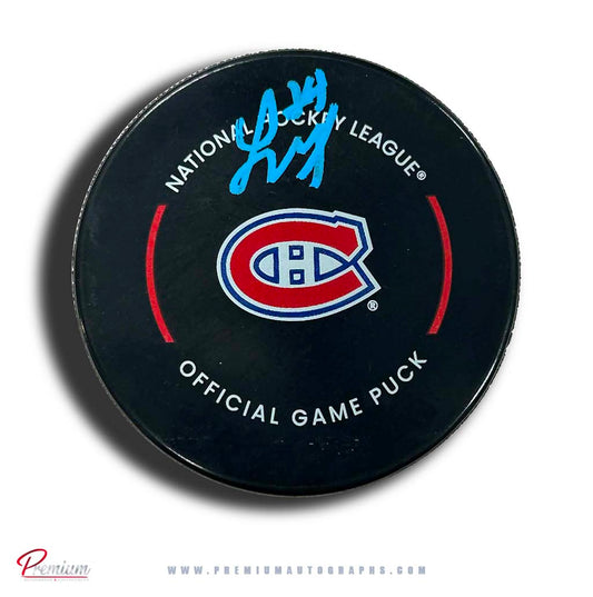 Logan Mailloux Montreal Canadiens Autographed Official Game Puck