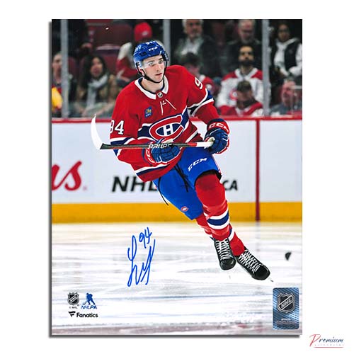 Logan Mailloux Montreal Canadiens Signed 8x10 Rush