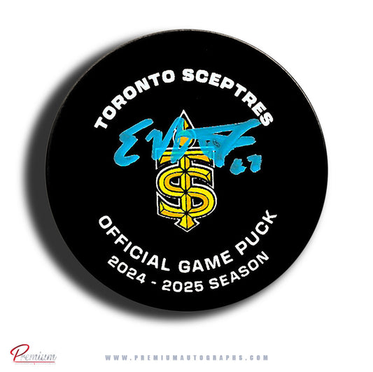 Emma Maltais Toronto Sceptres PWHL Autographed Official Game Puck