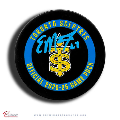Emma Maltais Toronto Sceptres PWHL Autographed Puck Official Game Puck