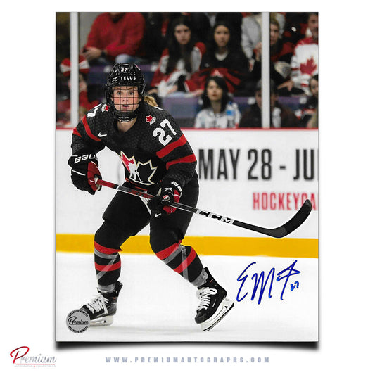 Emma Maltais Team Canada Autographed 8x10 Photograph On the Attack