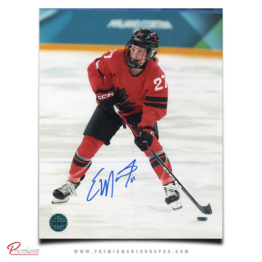 Emma Maltais Team Canada Autographed 8x10 Photograph With the Puck