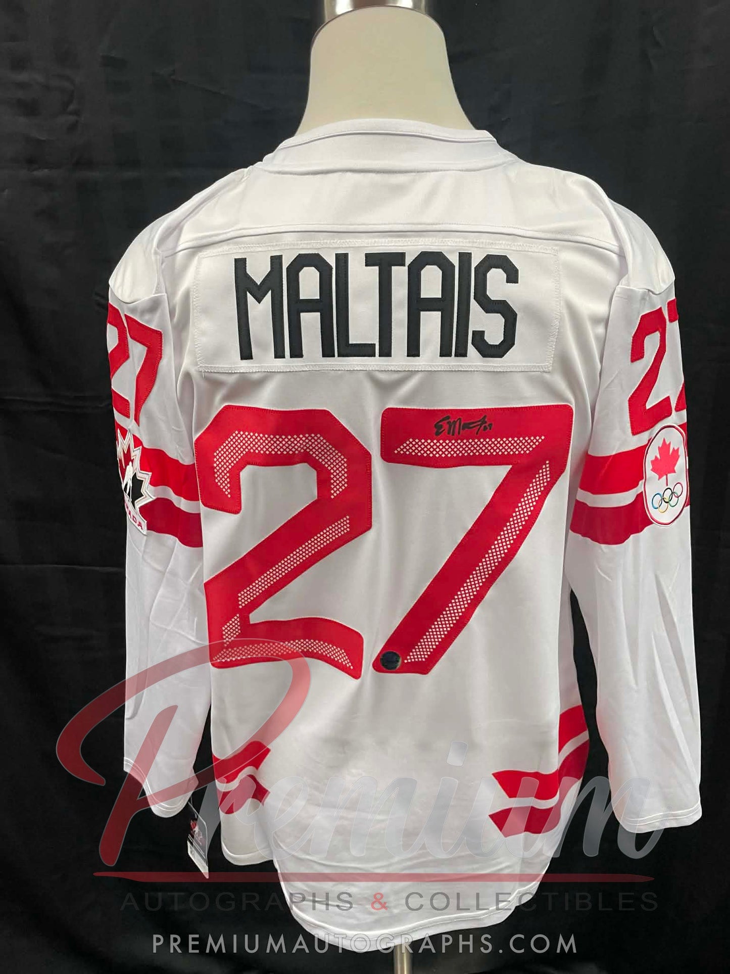 Emma Maltais Olympic Team Canada Autographed Bauer WHITE jersey