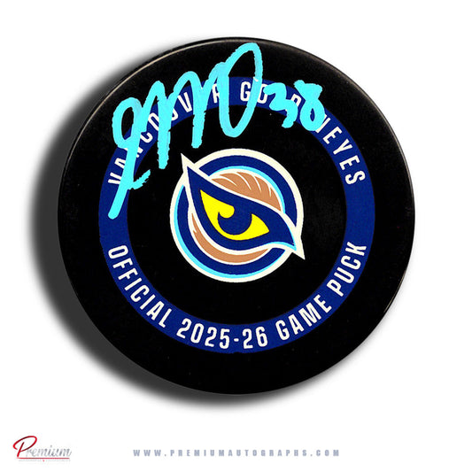 Emerance Maschmeyer Vancouver Goldeneyes PWHL Autographed Official Game Puck
