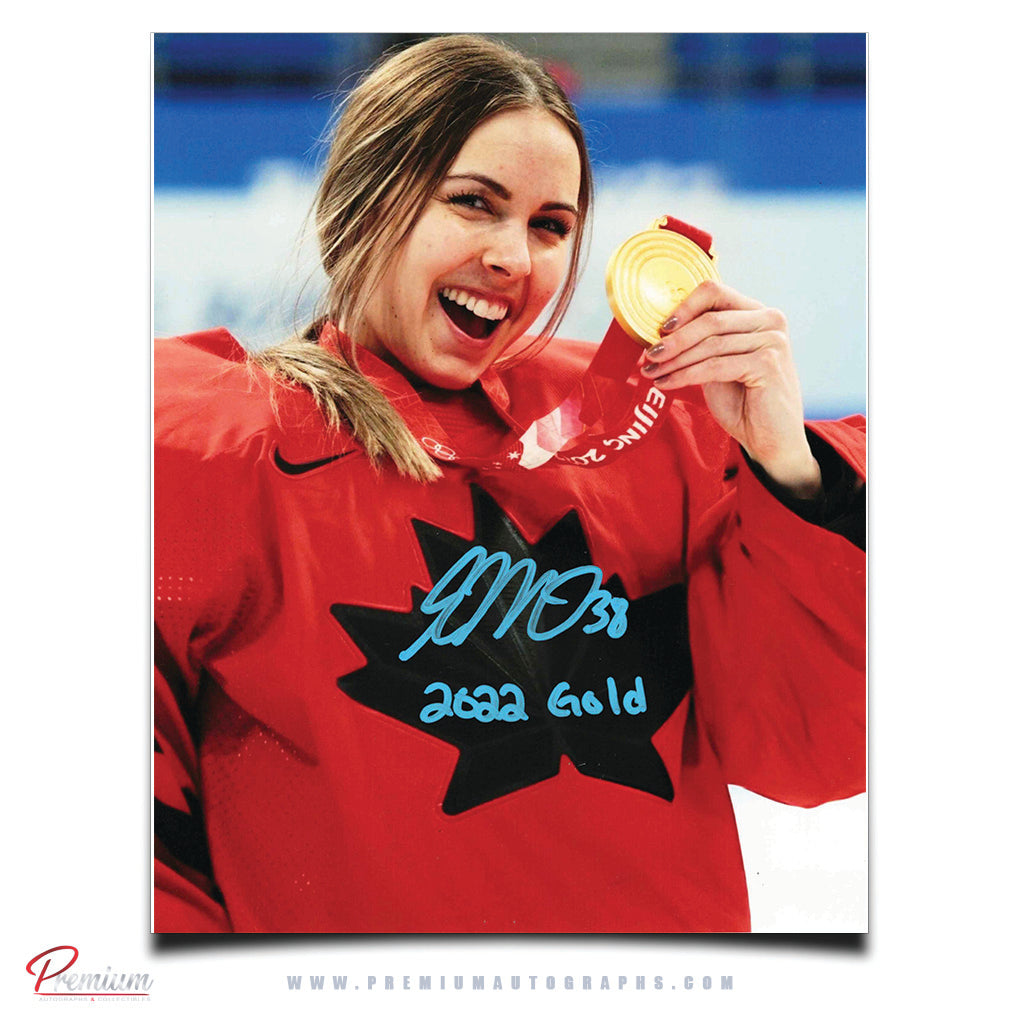 Emerance Maschmeyer Team Canada Autographed 8x10 Photograph 2022 Gold Inscription