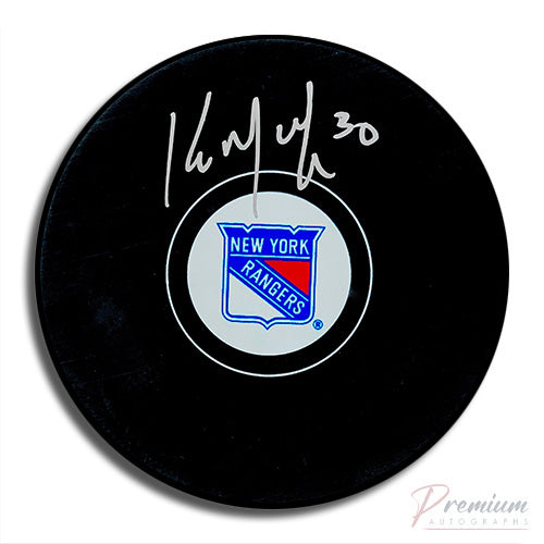 Kirk McLean New York Rangers Signed Puck