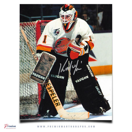 Kirk McLean Vancouver Canucks Signed 8x10 Photograph Against the Post