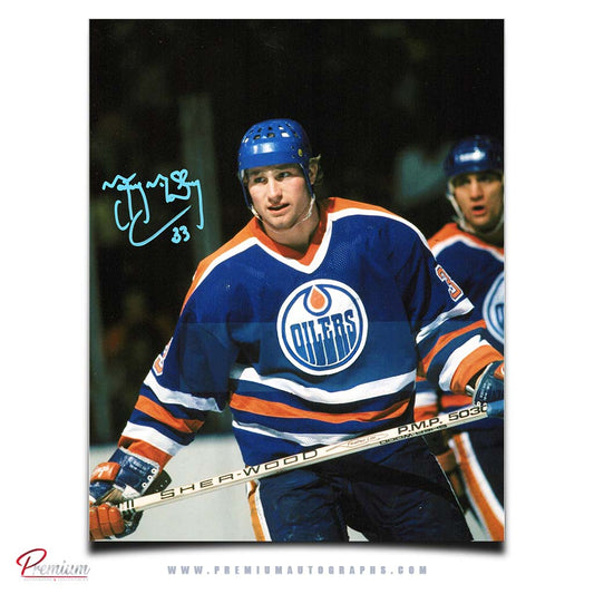 Marty McSorley Edmonton Oilers Autographed 8x10 Photograph Intense