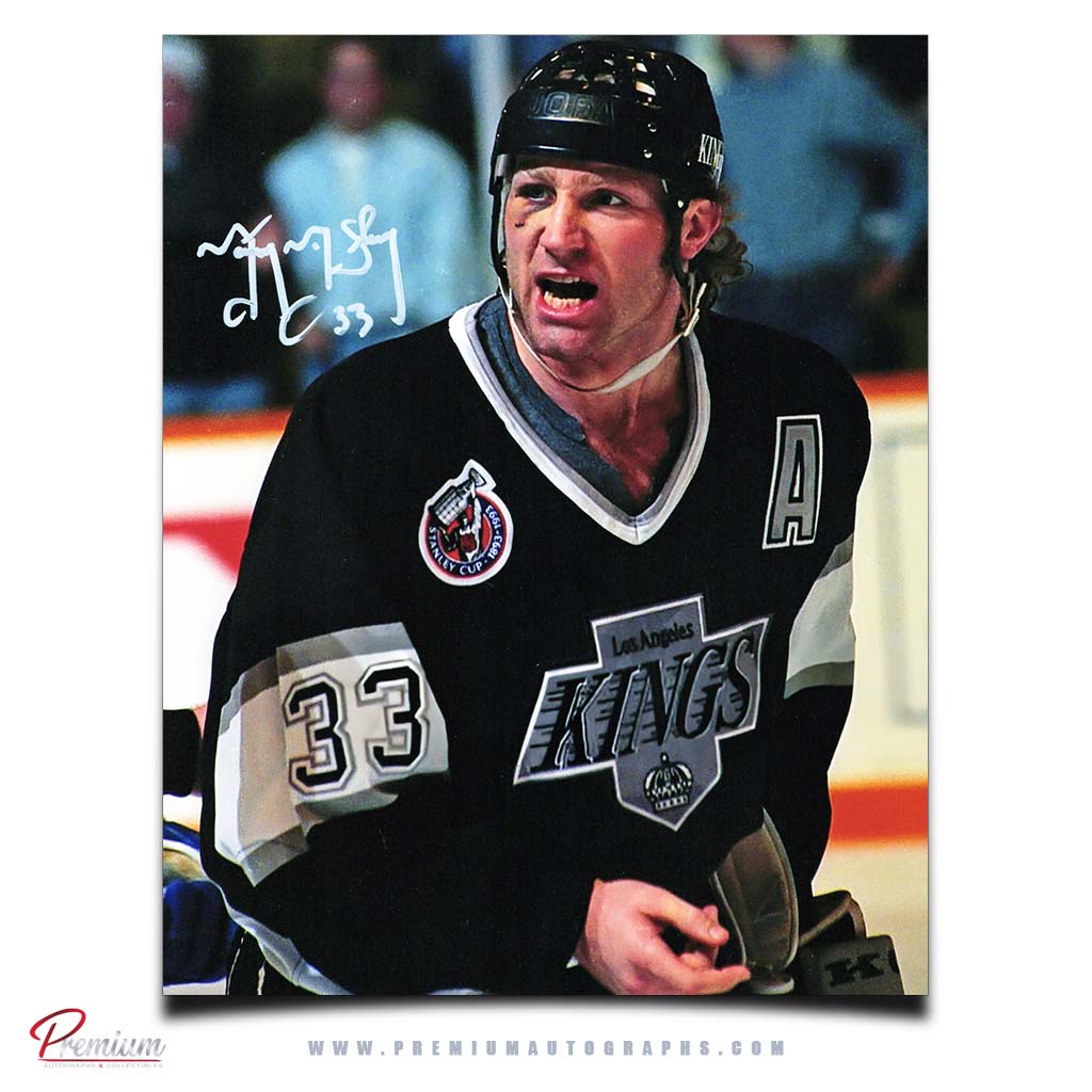 Marty McSorley Los Angeles Kings Autographed 8x10 Photograph Bloodied