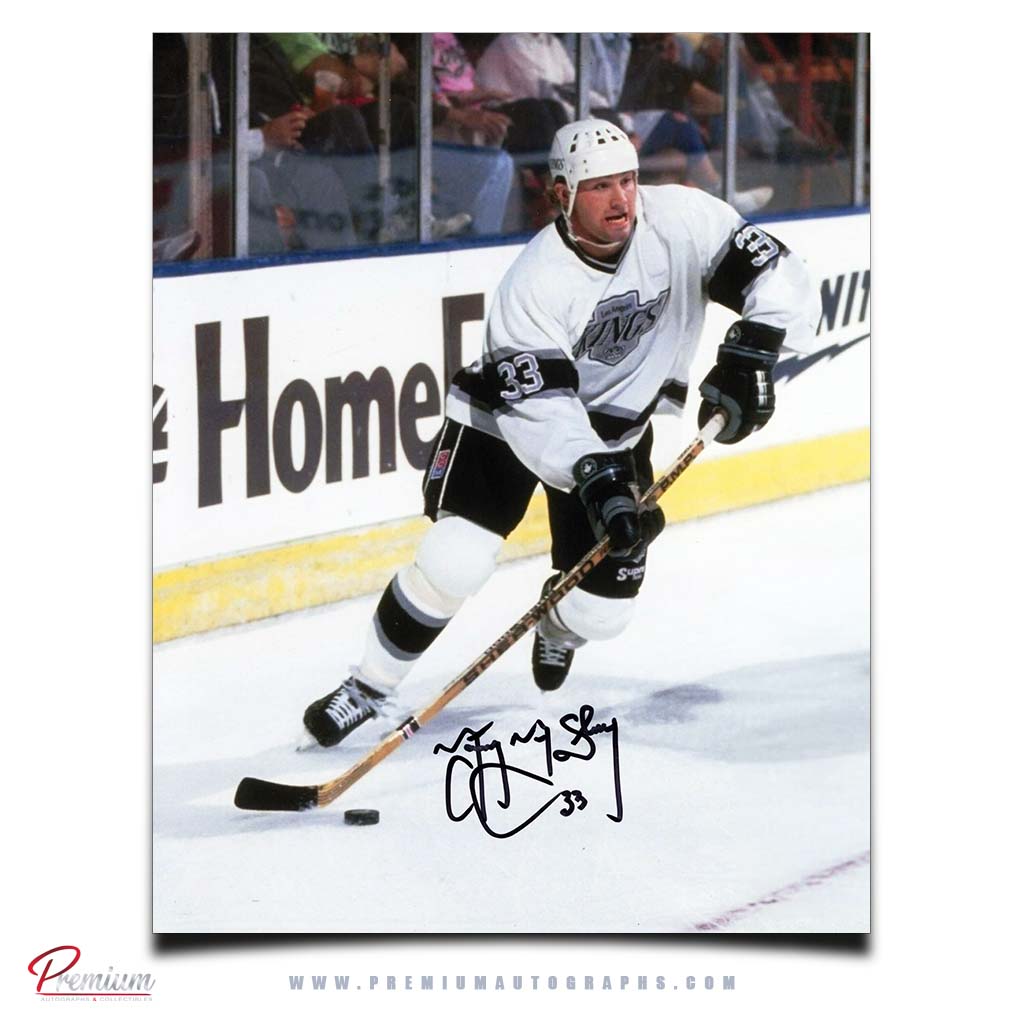 Marty McSorley Los Angeles Kings Autographed 8x10 Photograph with the Puck