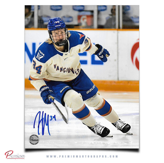 Hannah Miller Vancouver Goldeneyes PWHL Autographed 8x10 Photograph On the Attack