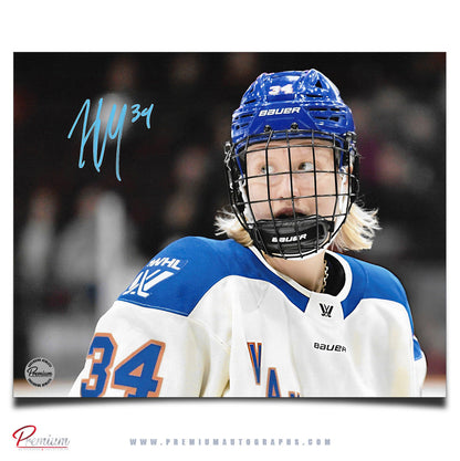 Hannah Miller Vancouver Goldeneyes PWHL Autographed 8x10 Photograph Close Up