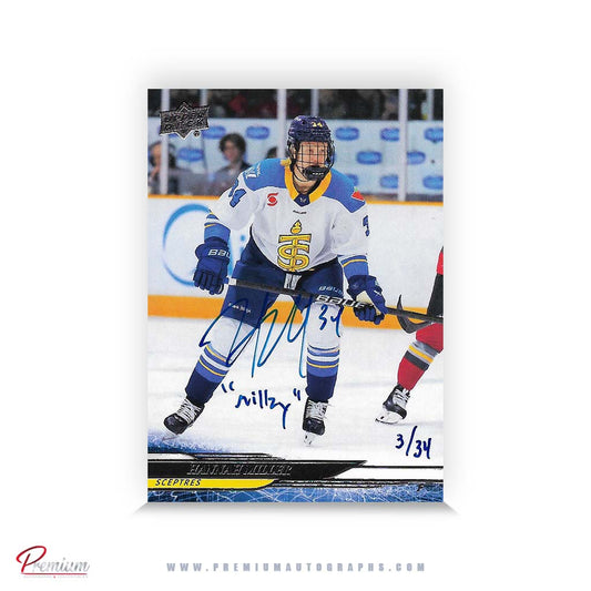 Hannah Miller Toronto Sceptres Autographed 2024-25 Upper Deck PWHL Hockey Card #10 Ltd /34 Nicknames  edn. w/ "Millay" Inscription