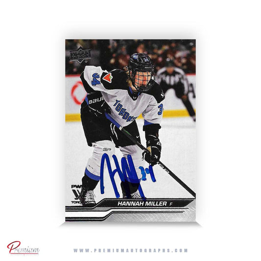 Hannah Miller Toronto Sceptres Autographed 2024-25 First Edition Upper Deck PWHL Hockey Card #4