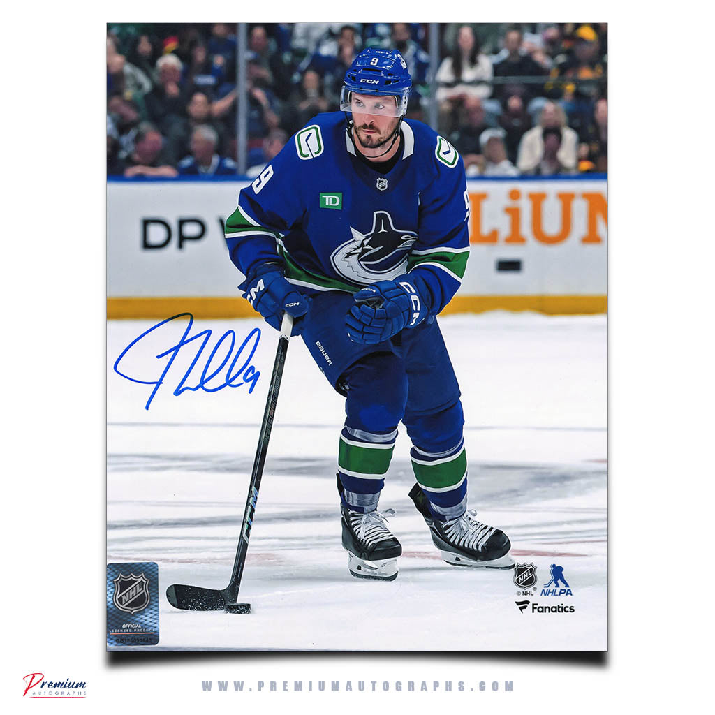 J.T. Miller Vancouver Canucks Signed 8x10 Photograph with Puck