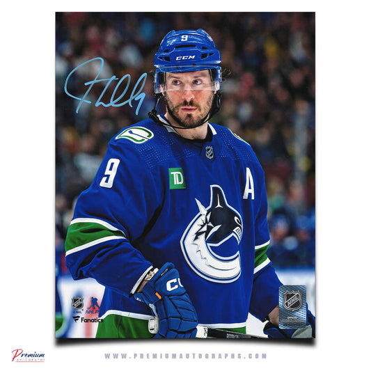 J.T. Miller Vancouver Canucks Signed 8x10 Photograph Retro Close Up