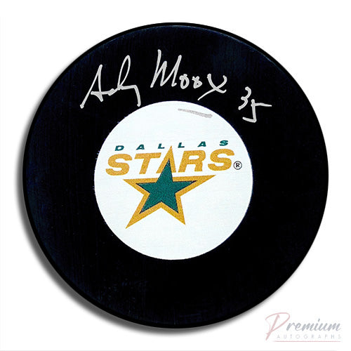 Andy Moog Dallas Stars Signed Puck