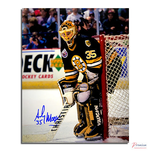 Andy Moog Boston Bruins Signed 8x10 Photograph In Net