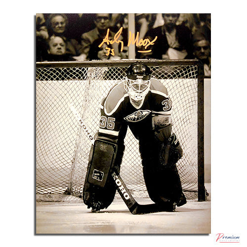 Andy Moog Edmonton Oilers Signed 8x10 Photograph Sepia