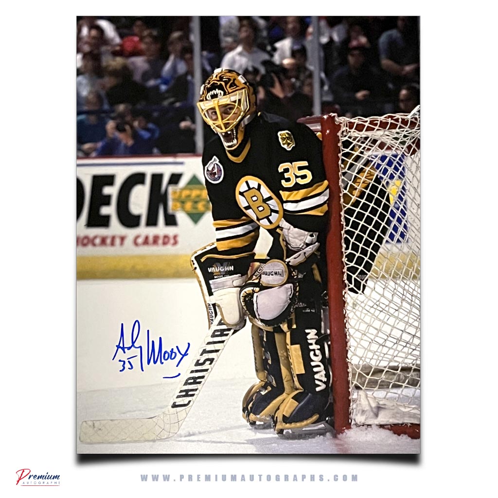 Andy Moog Boston Bruins Signed 11x14 Photograph In the Net