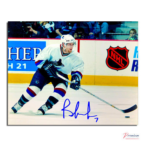 Brendan Morrison Vancouver Canucks Signed 8x10 Photograph With the Puck