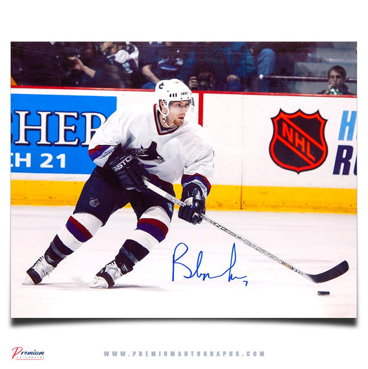 Brendan Morrison Vancouver Canucks Signed 16x20 Photograph With Puck