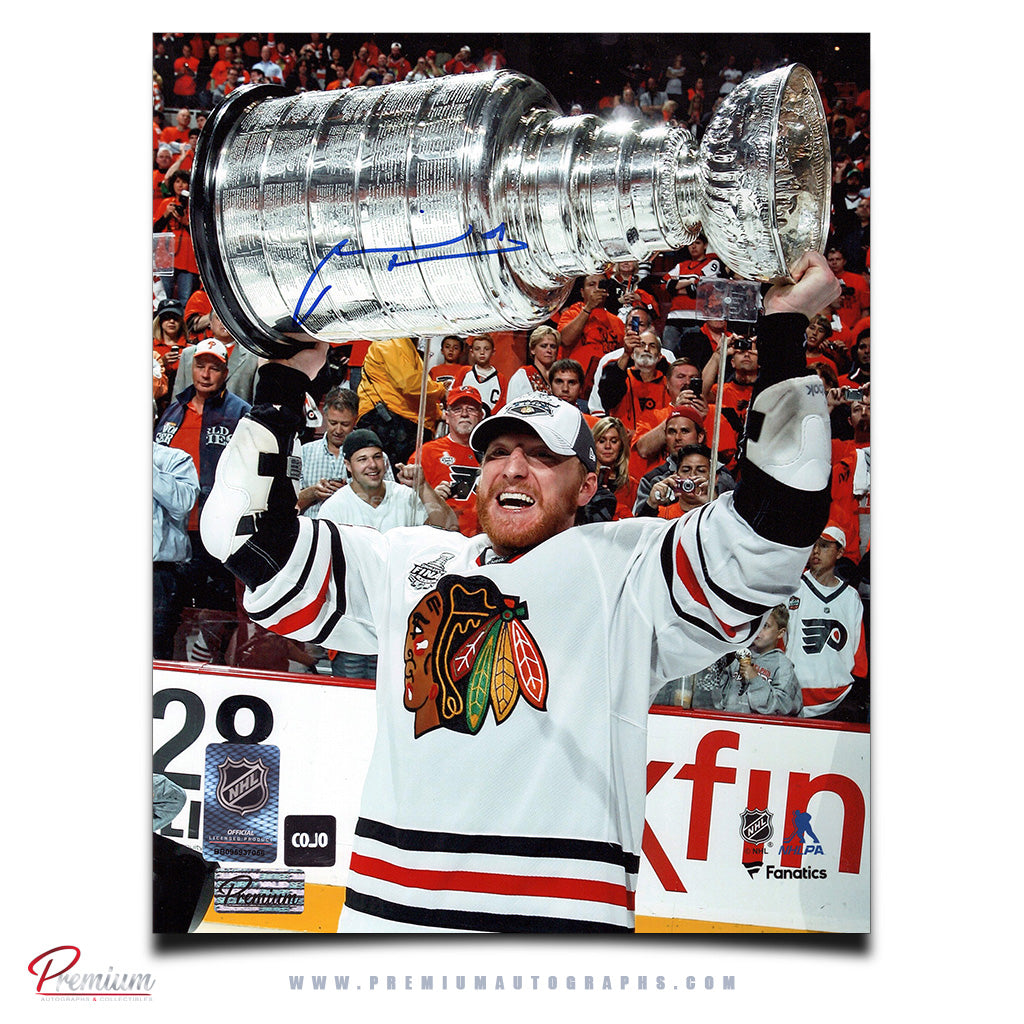 Marian Hossa Chicago Blackhawks Autographed 8x10 Photograph Stanley Cup Celebration