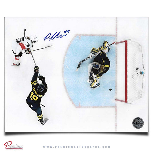 Alina Muller Team Switzerland Autographed Olympic 8x10 Photograph Over Head Goal