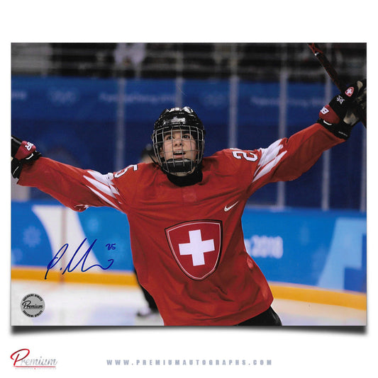 Alina Muller Team Switzerland Autographed 8x10 Photograph Celebration