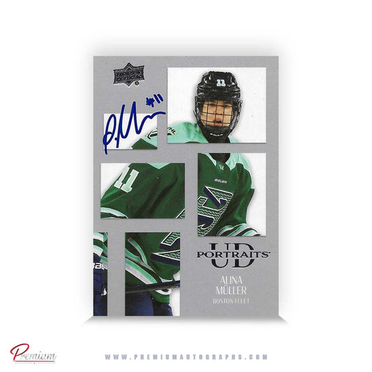 Alina Muller Boston Fleet Autographed 2024-25 Upper Deck PWHL Hockey Card UD Portraits #UDP-16