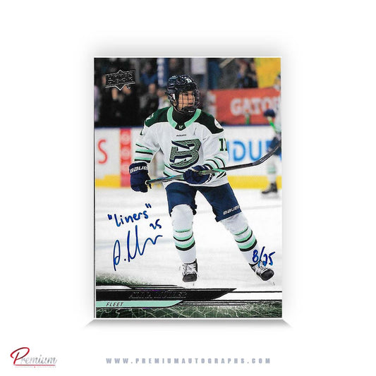 Alina Muller Boston Fleet Autographed 2024-25 Upper Deck PWHL Hockey Card #30 Ltd /25 Nicknames  edn. w/ "Liners" Inscription