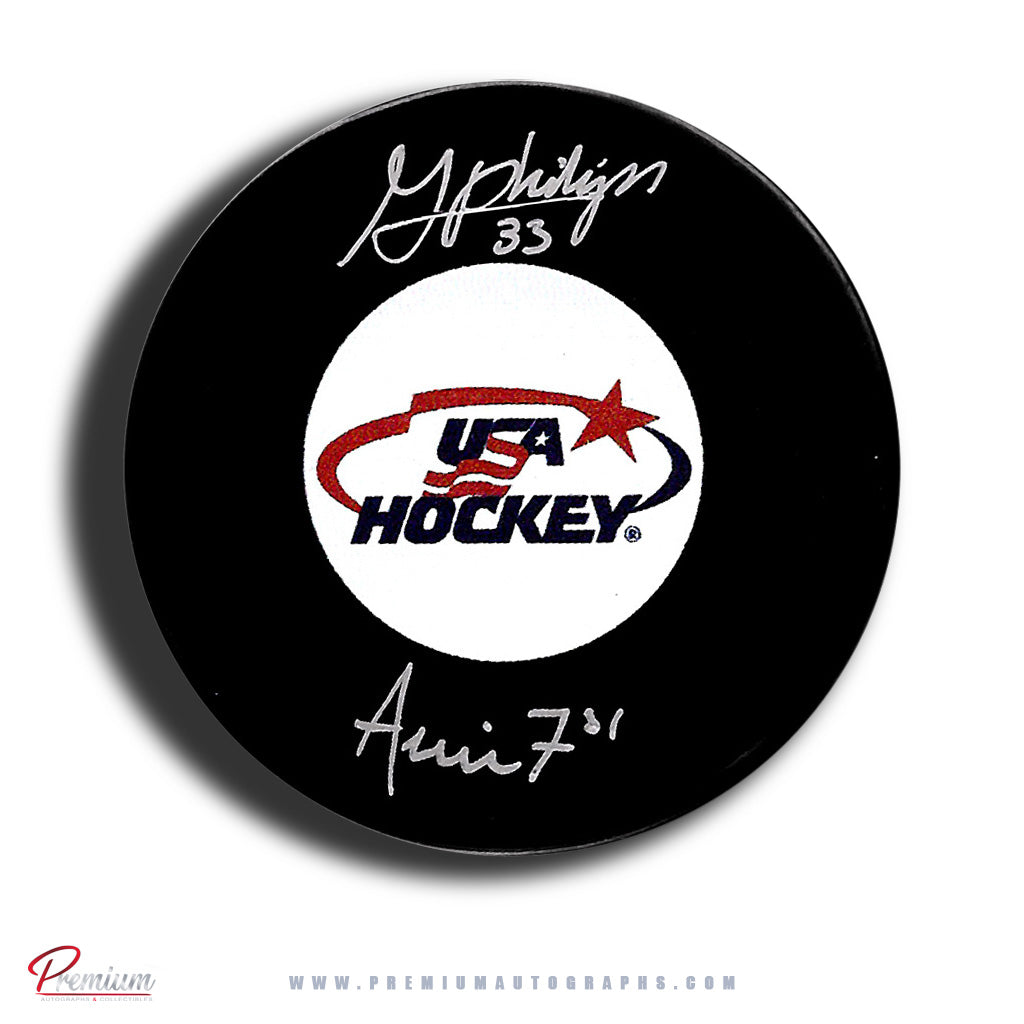 Gwyneth Philips & Aerin Frankel Team USA Autographed Puck