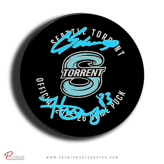 Corinne Schroeder & Hannah Murphy Seattle Torrent PWHL Autographed Official 2025-26 Game puck