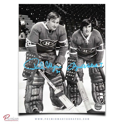 Phil Myre & Rogie Vachon Montreal Canadiens Signed 8x10 Photograph On Ice Portrait