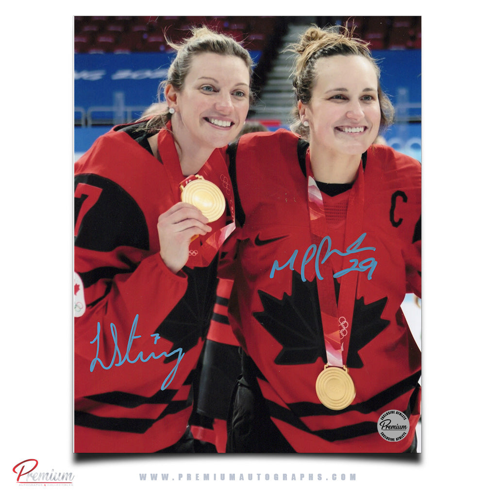Laura Stacey & Marie-Philip Poulin Team Canada Signed 8x10 Photograph ...