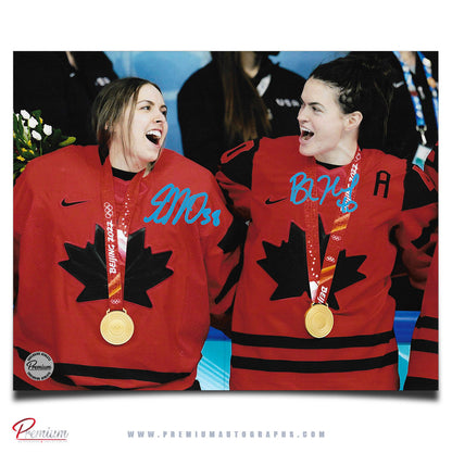 Emerance Maschmeyer & Blayre Turnbull Team Canada Autographed 8x10 Photograph Olympic Gold Medal Celebration