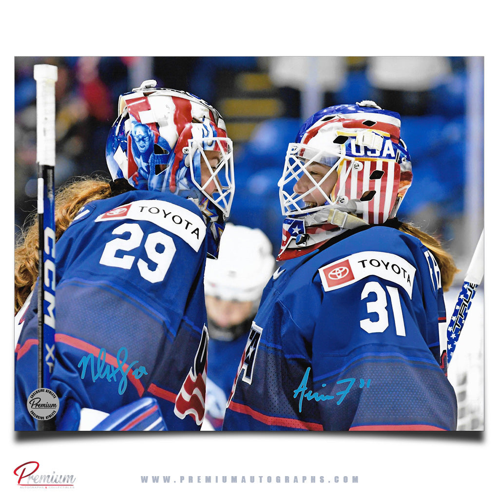 Nicole Hensley & Aerin Frankel Team USA Autographed 8x10 Photograph Pregame