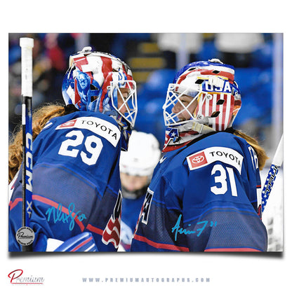Nicole Hensley & Aerin Frankel Team USA Autographed 8x10 Photograph Pregame