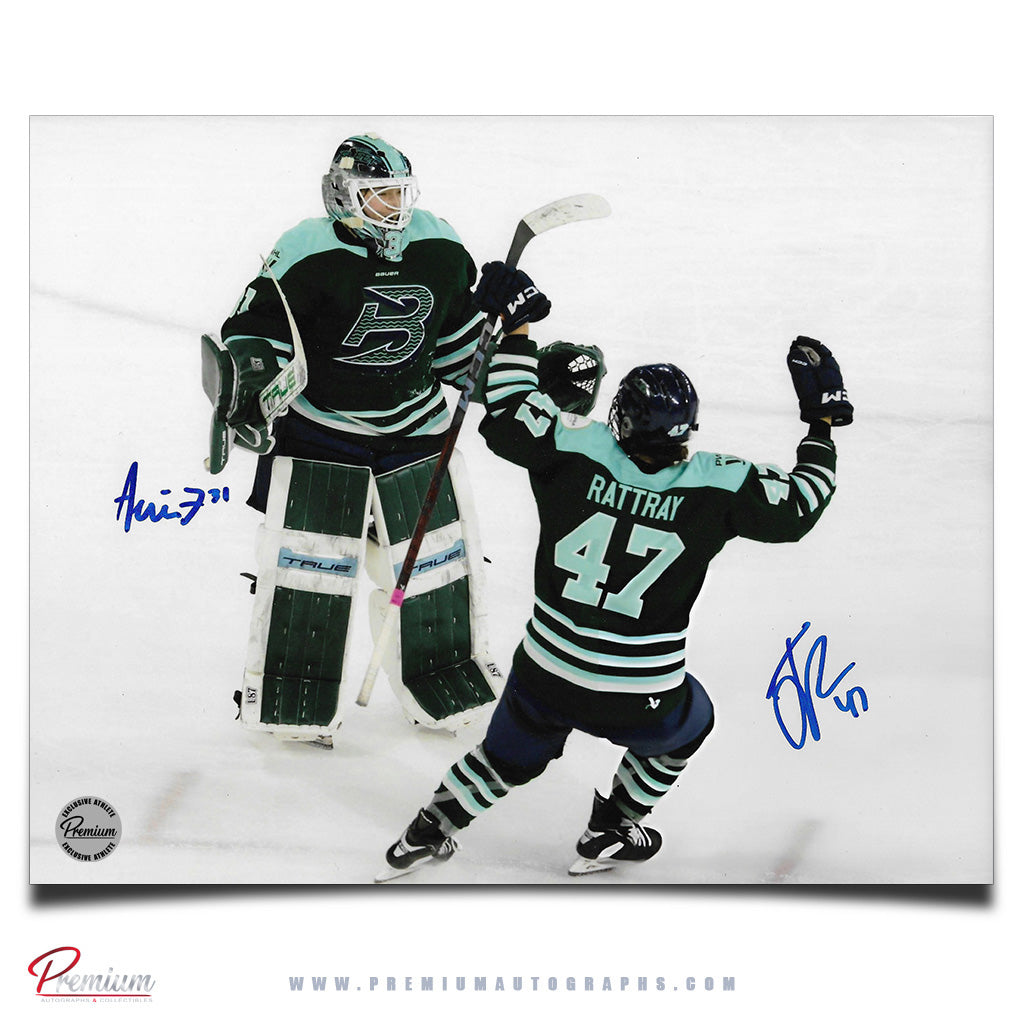 Aerin Frankel & Jamie Lee Rattray  Boston Fleet  PWHL Autographed 8x10 Photograph Celebration Win