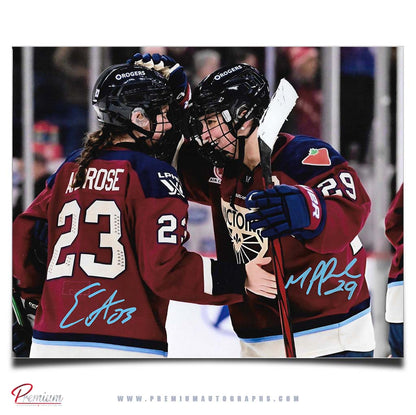 Erin Ambrose & Marie-Philip Poulin Montreal Victoire PWHL Autographed 8x10 Photograph Celebration