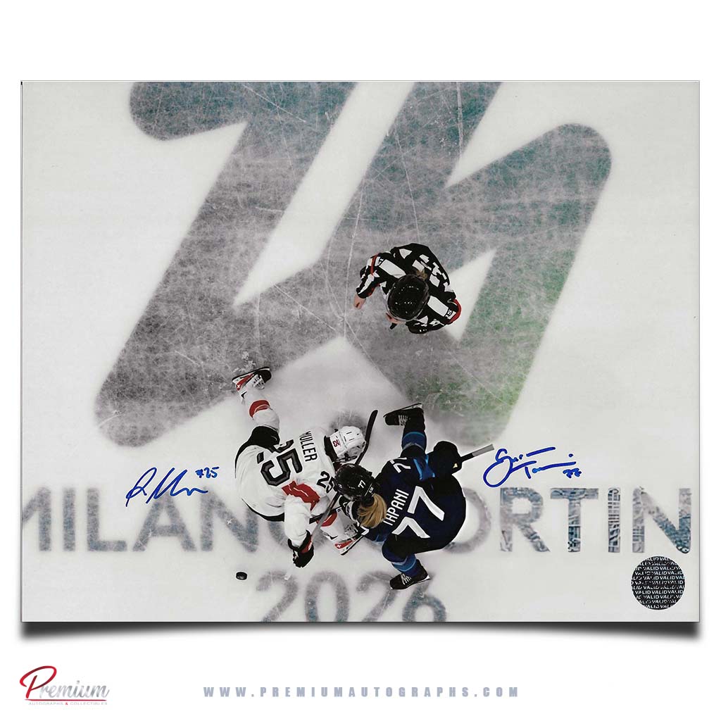 Alina Muller & Susanna Tapani Team Switzerland Vs. Finalnd Autographed Olympic 8x10 Photograph Battling