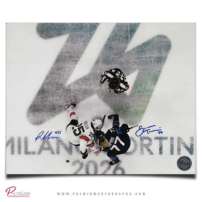 Alina Muller & Susanna Tapani Team Switzerland Vs. Finalnd Autographed Olympic 8x10 Photograph Battling