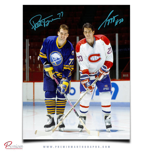 Pierre & Sylvain Turgeon Buffalo Sabres & Montreal Canadiens Autographed 16x20 Brothers Portrait