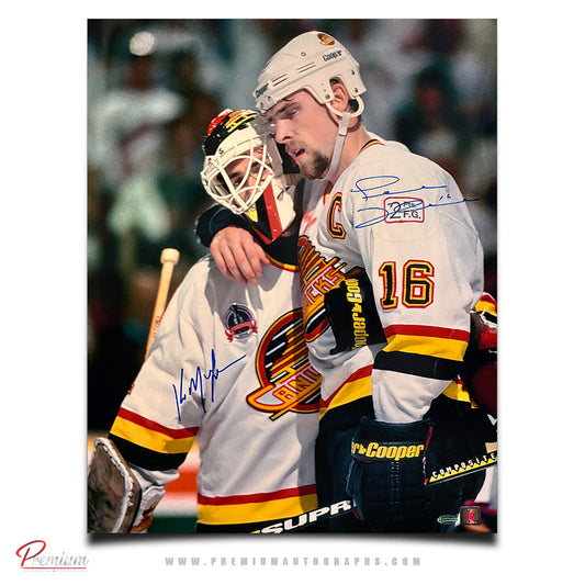 Kirk McLean & Trevor Linden Vancouver Canucks Autographed 16x20 Great Relief