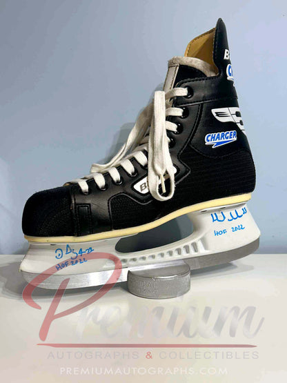 Daniel & Henrik Sedin Autographed Bauer Used Skate